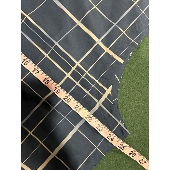 Nike Golf Pullover Windbreaker Vest Men's Lg Blue Plaid - Picture 6 of 8